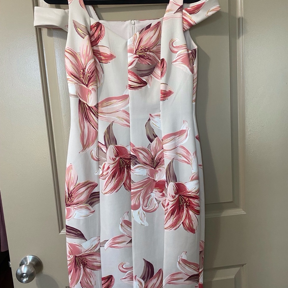 Enfocus Studio Strapless Pink Floral Dress
